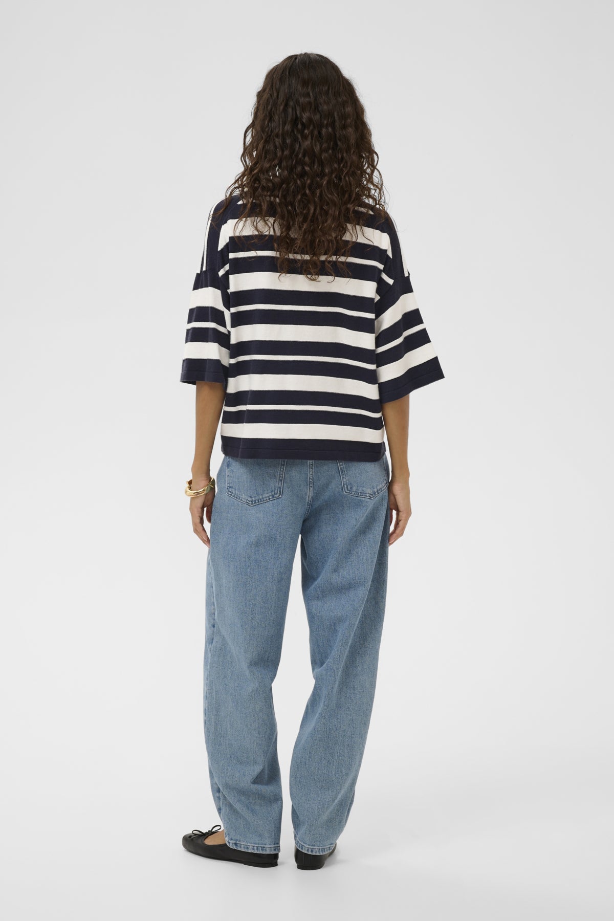 SLSpina Boxy Structure Striped Pullover