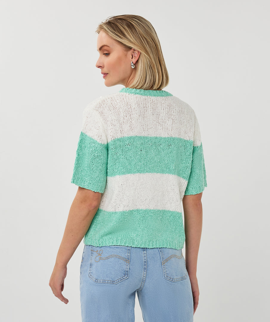 02007 Striped Sequin Sweater - Colour Options
