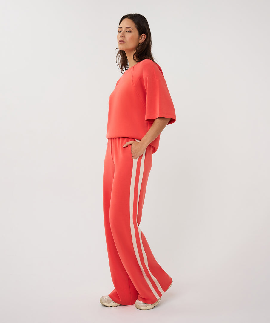 05006 Wide leg Trousers with stripe