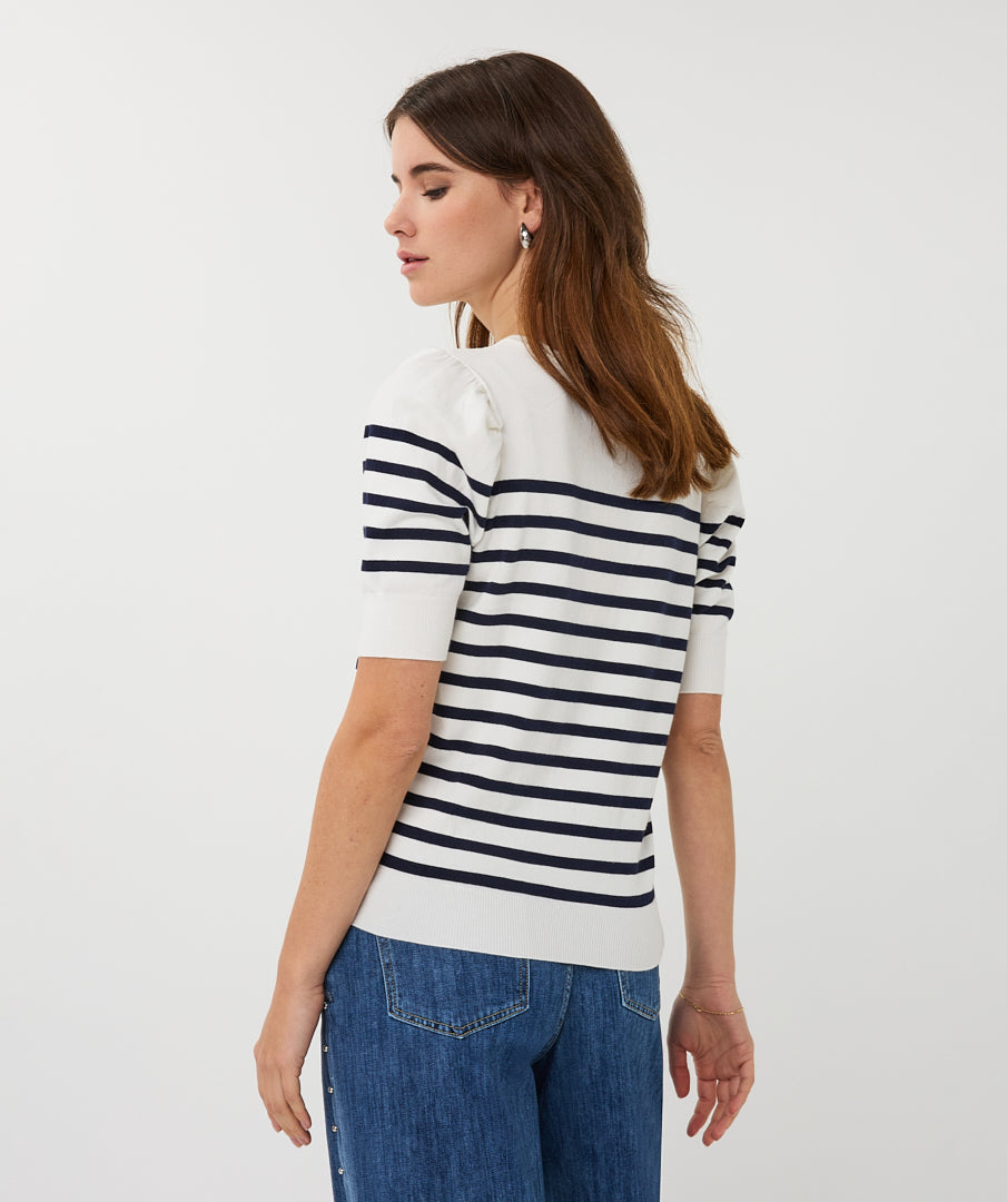 07013 Striped Knit Sweater