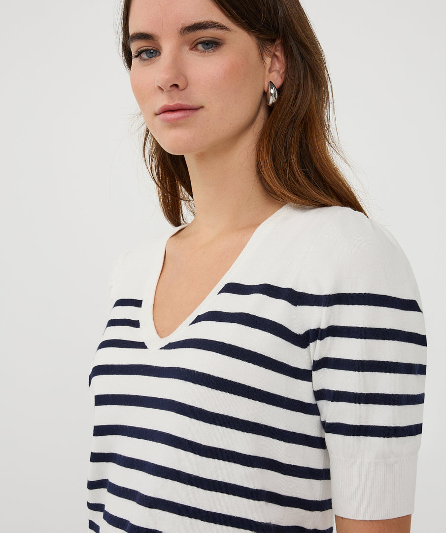 07013 Striped Knit Sweater