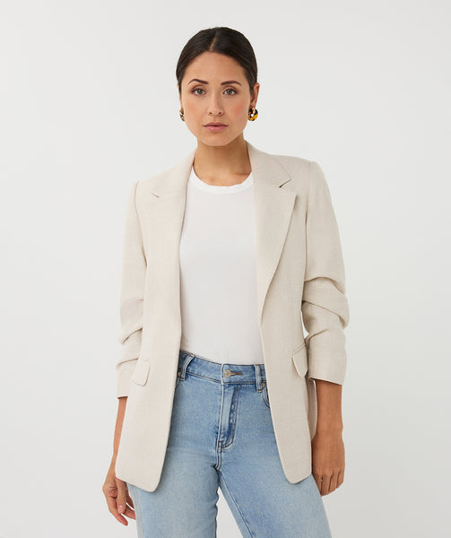 10045 Linen-look Blazer - Colour Options
