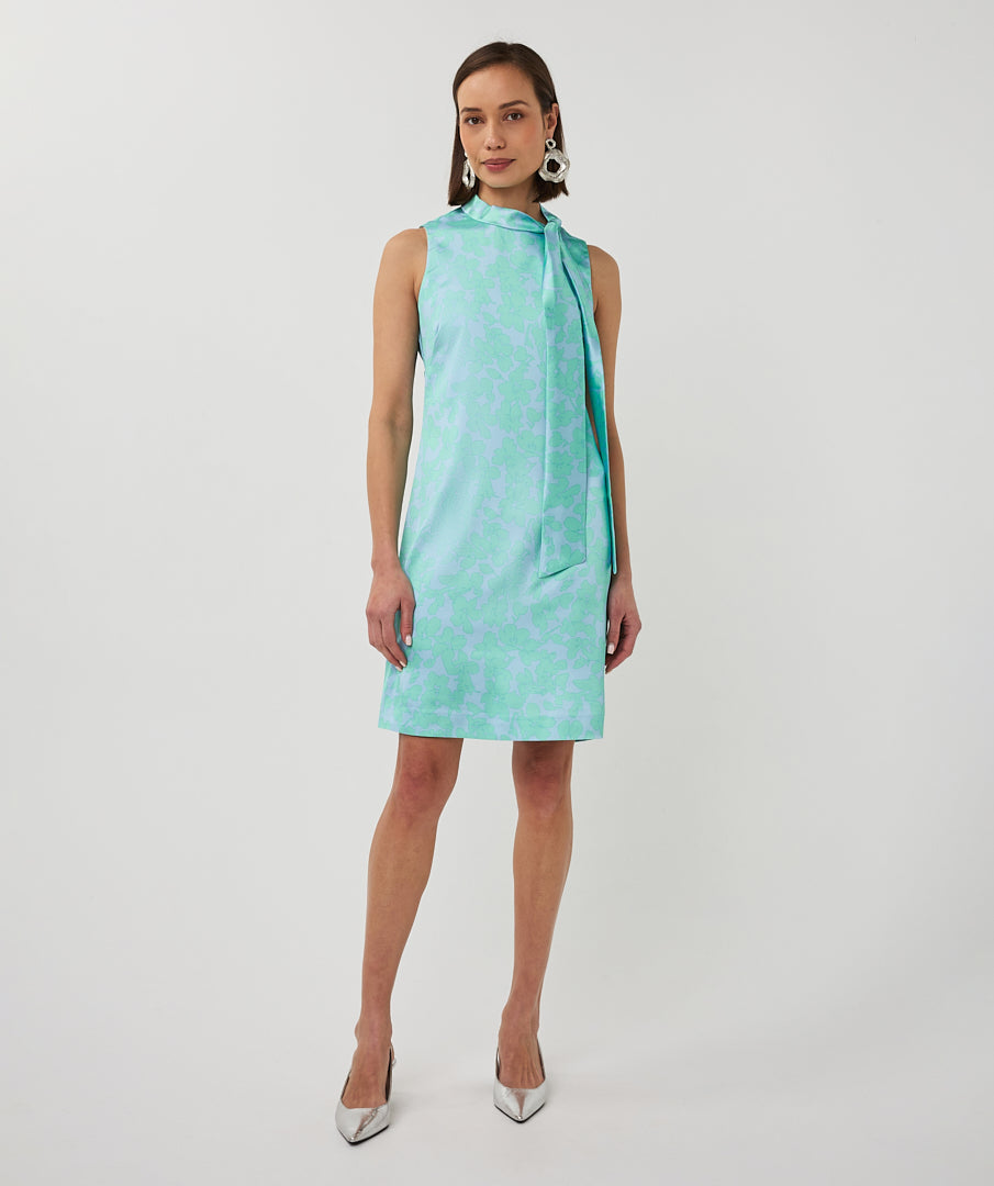 14020 Knot Detail Blouse Dress