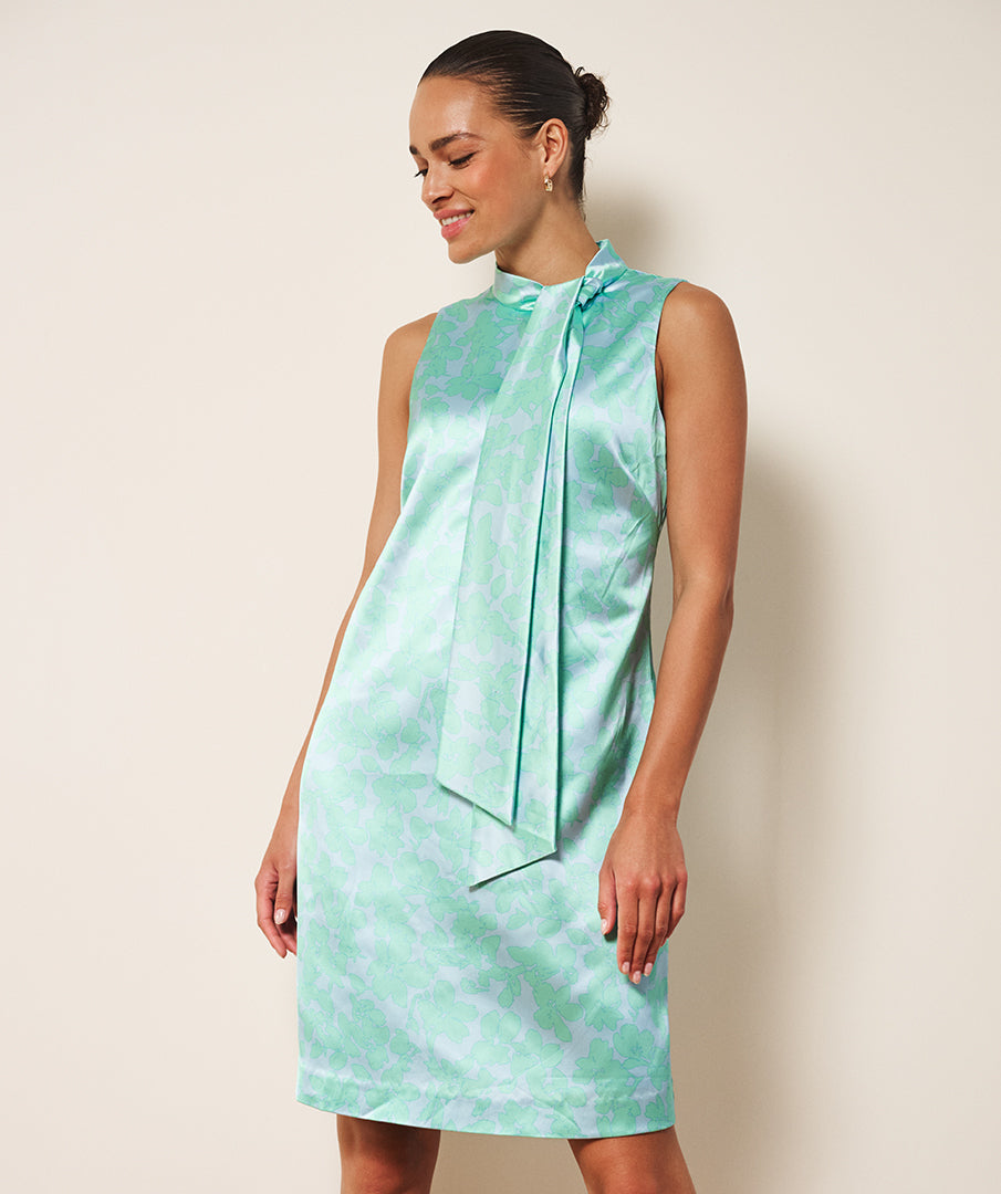 14020 Knot Detail Blouse Dress