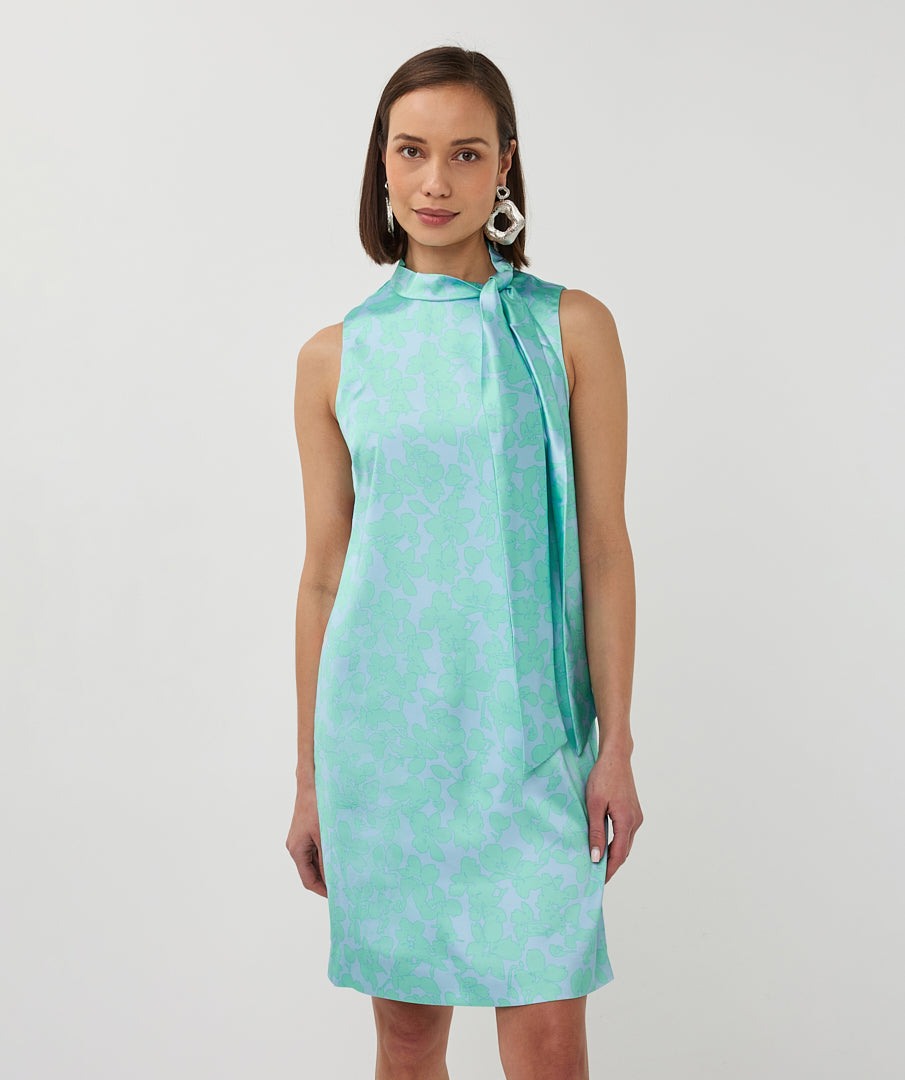 14020 Knot Detail Blouse Dress