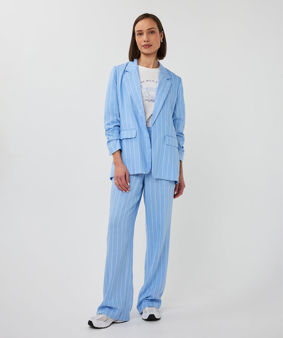 17006 Striped Linen Trousers