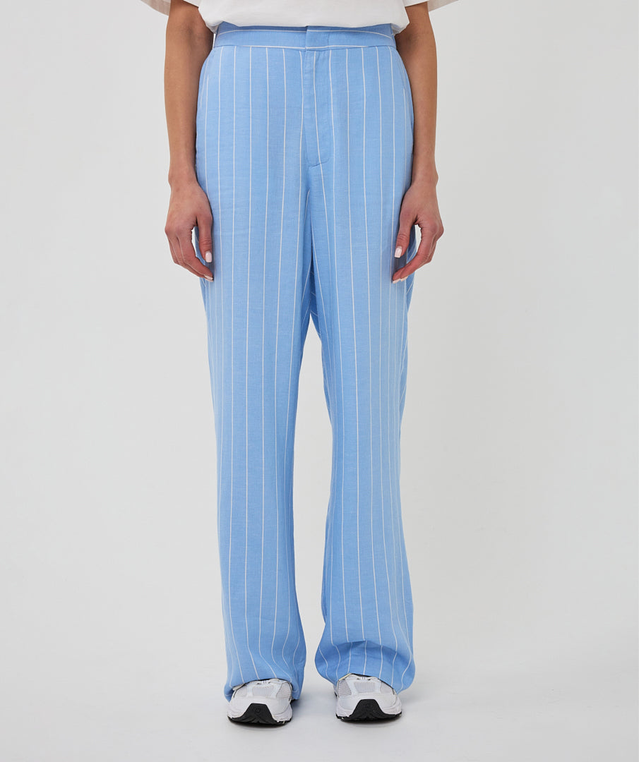 17006 Striped Linen Trousers