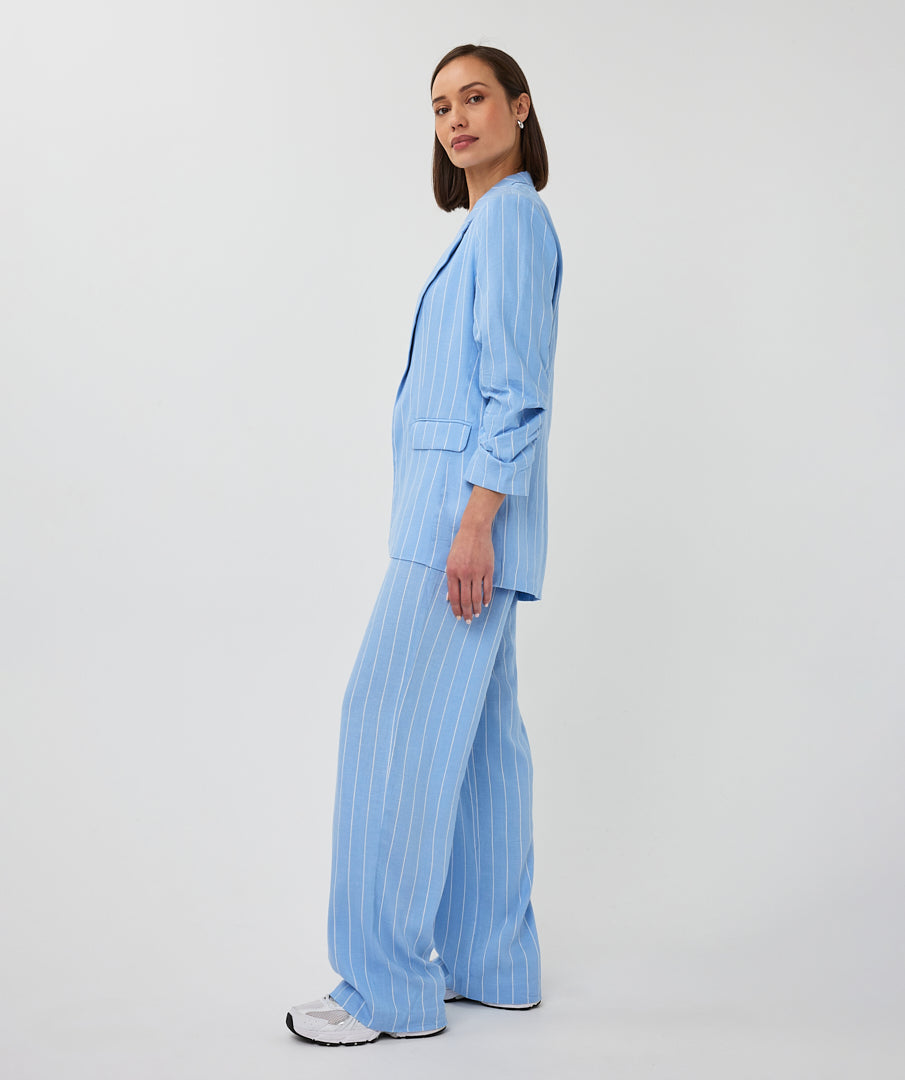 17006 Striped Linen Trousers