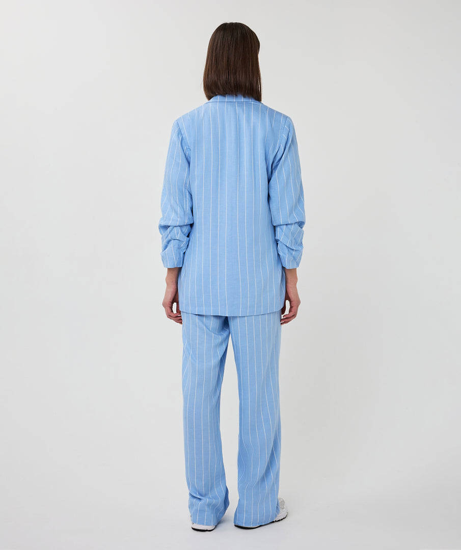 17006 Striped Linen Trousers