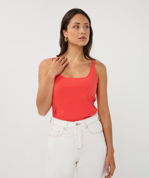 30010 Lurex Strap Singlet - Colour Options