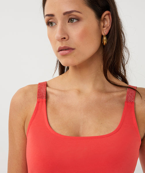 30010 Lurex Strap Singlet - Colour Options