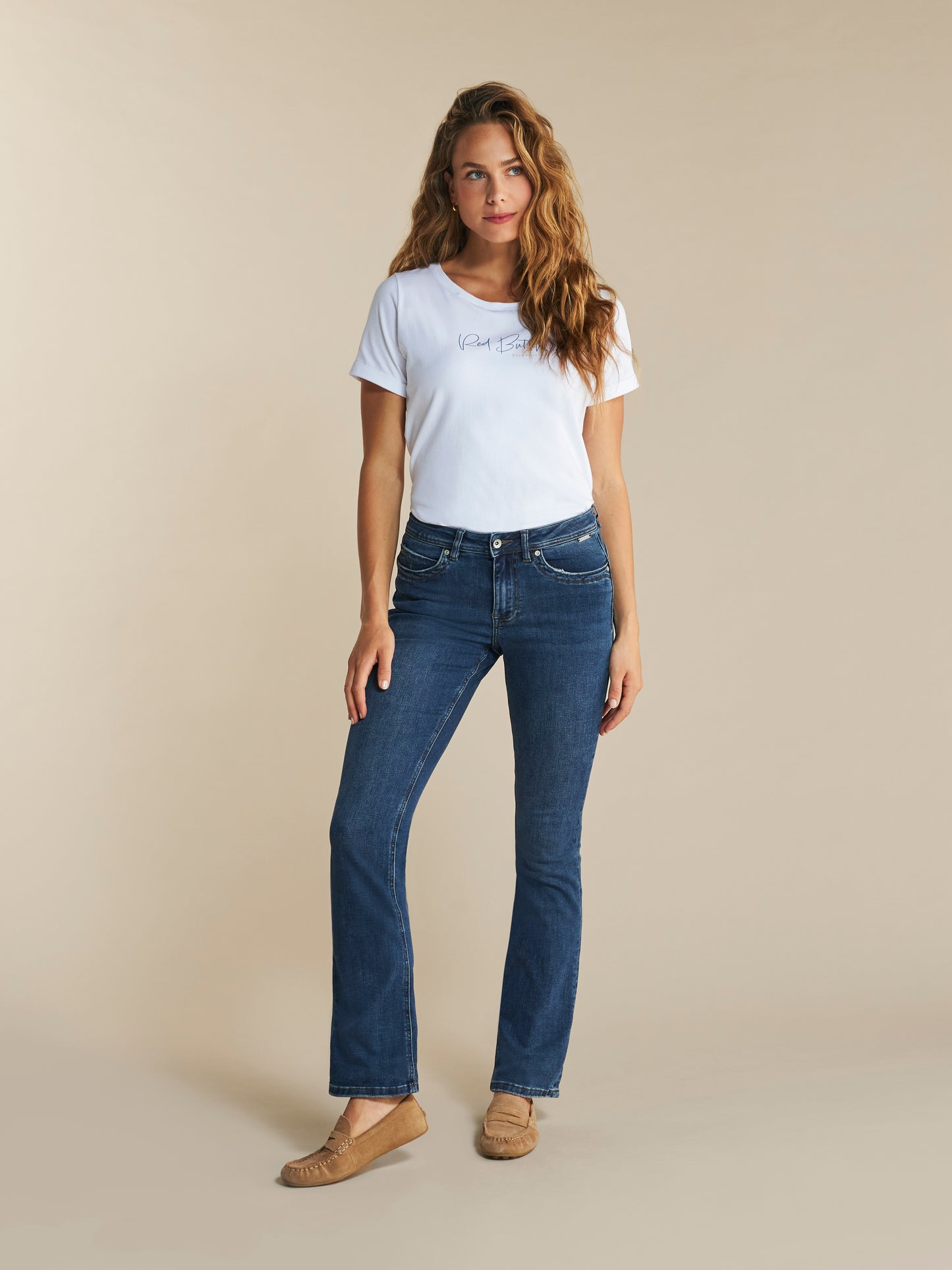 Red Button Babette Flare Jeans in Darkstone