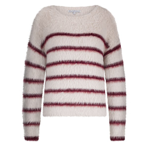SRB4616 Fuzzy Striped Sweater - Colour Options