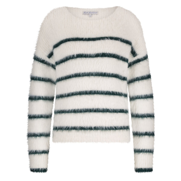 SRB4616 Fuzzy Striped Sweater - Colour Options