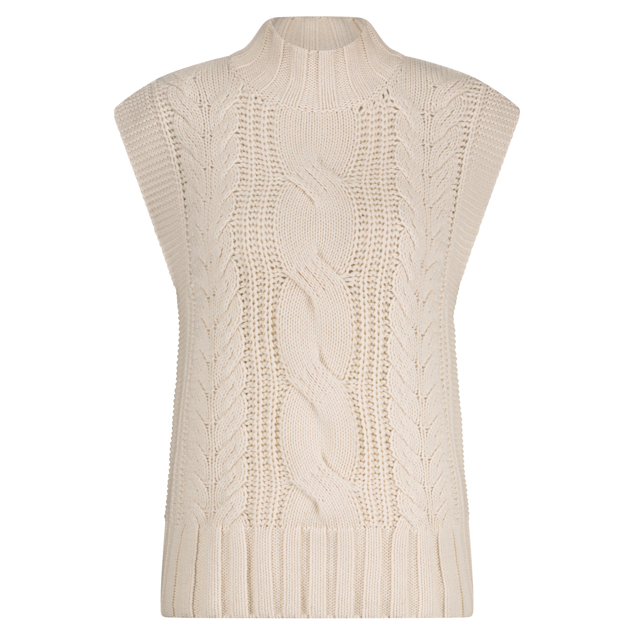 SRB4638 Sleeveless Cable Knit Waistcoat - Colour Options