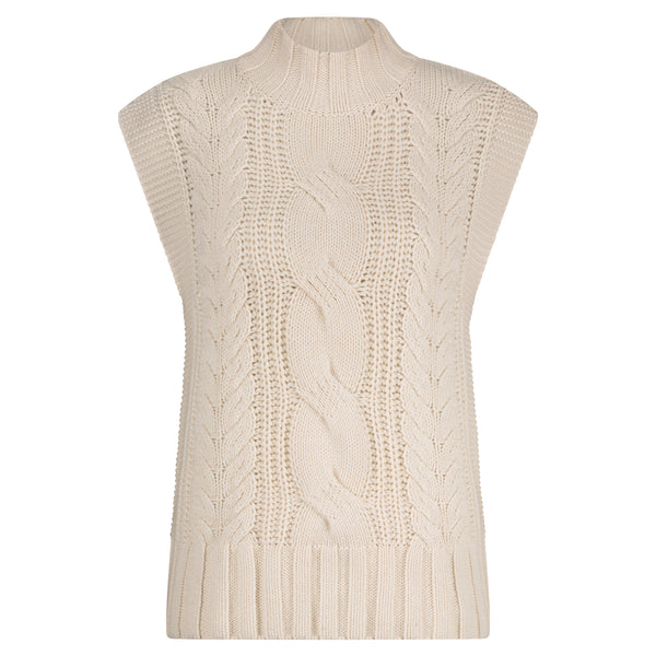 SRB4638 Sleeveless Cable Knit Waistcoat - Colour Options