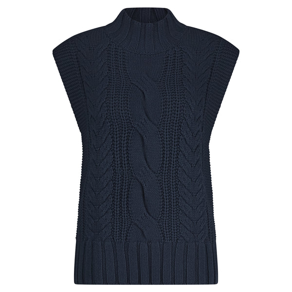 SRB4638 Sleeveless Cable Knit Waistcoat - Colour Options