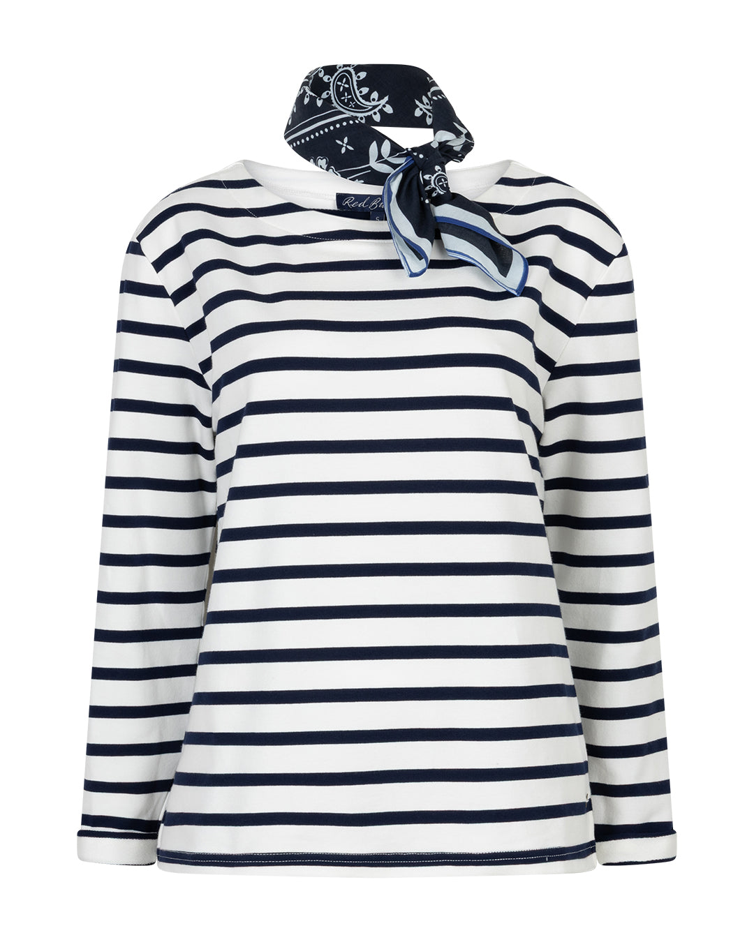 SRB4753B Terry Striped Top and Scarf