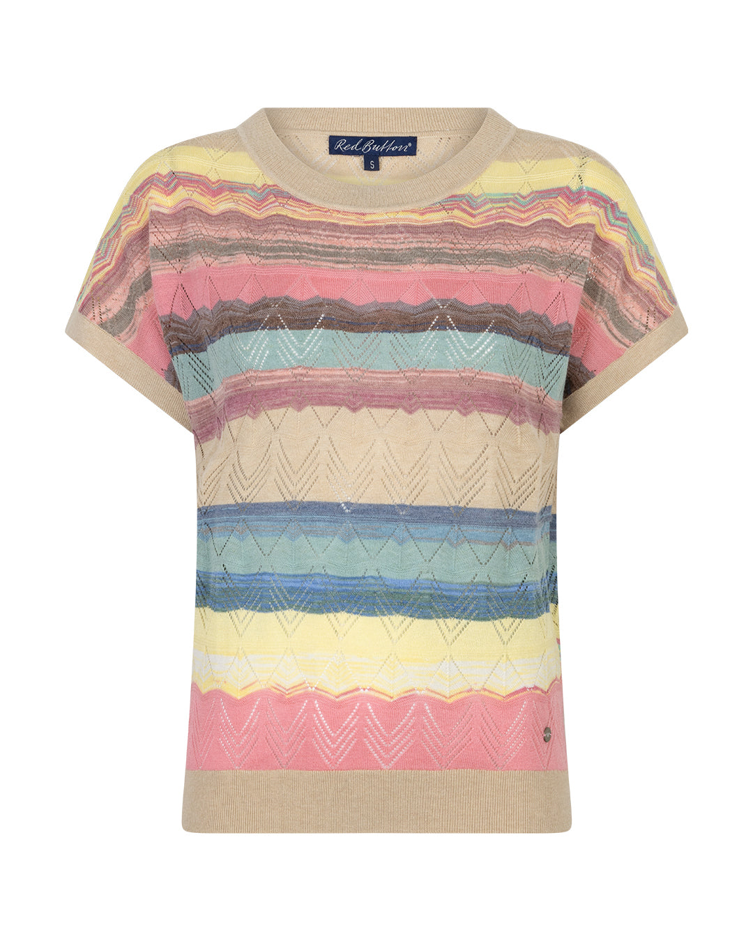 Red Button Jerry Multi Stripe Knit
