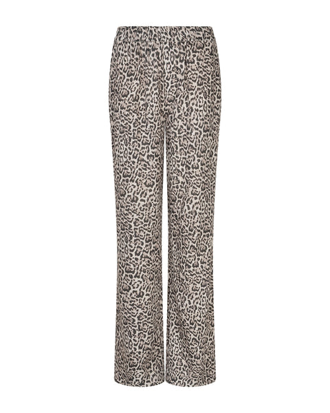 Red Button Colette Linen Leopard Print Trousers