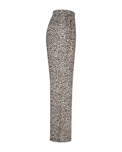 Red Button Colette Linen Leopard Print Trousers