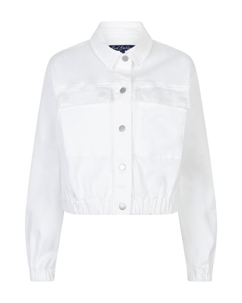 Red Button Juno White Denim Jacket