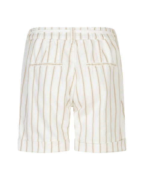 Red Button Camille Linen/Cotton Striped Shorts