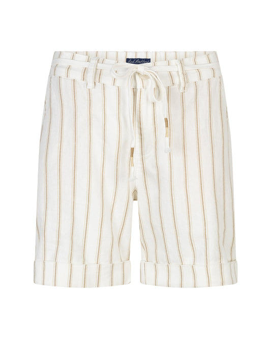 Red Button Camille Linen/Cotton Striped Shorts