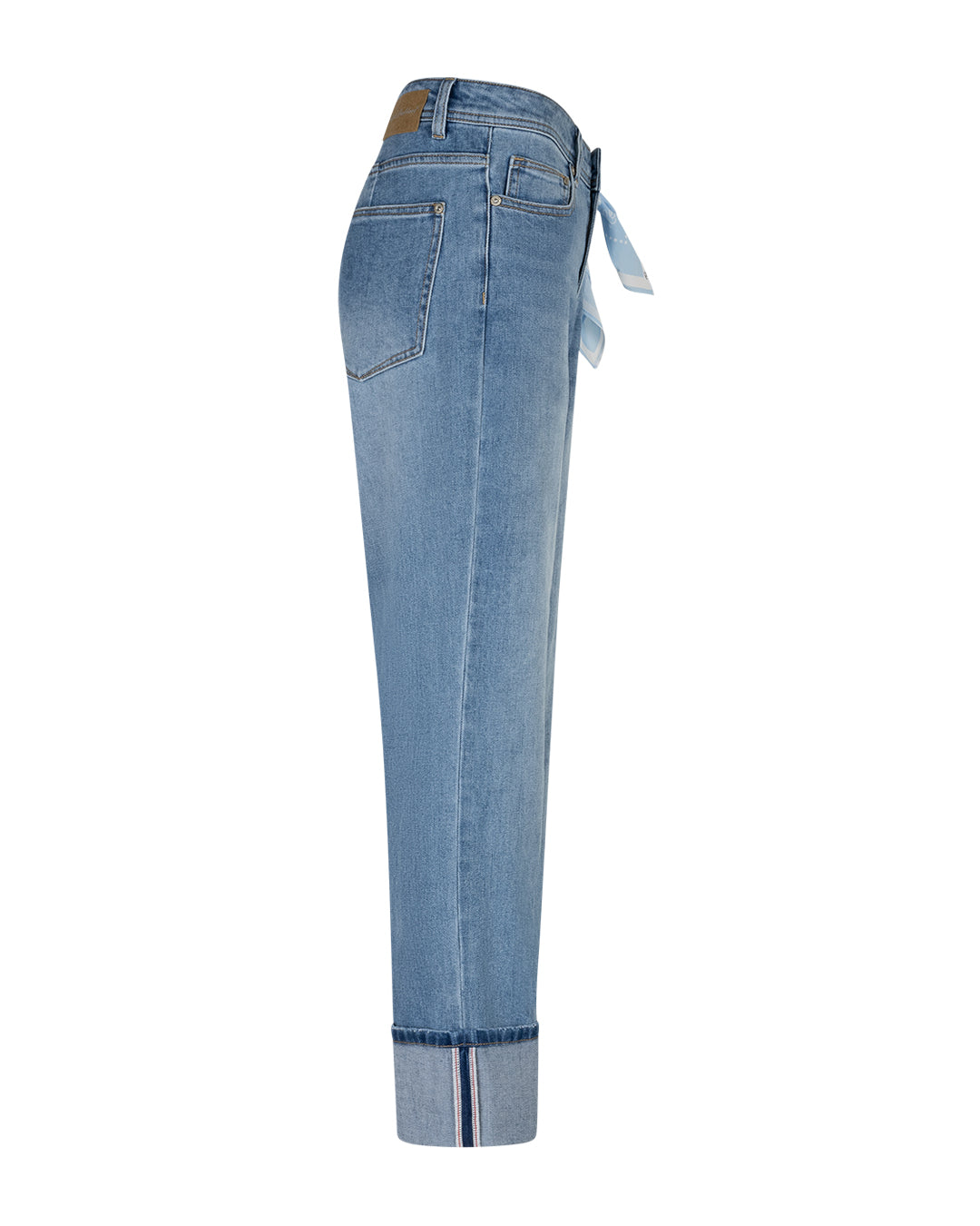 SRB4928 High Hem Kim Jeans with Scarf