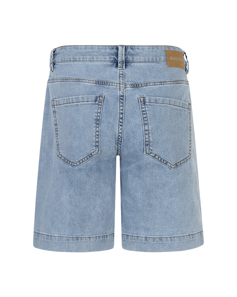 Red Button Bibette Denim Shorts with Buttons