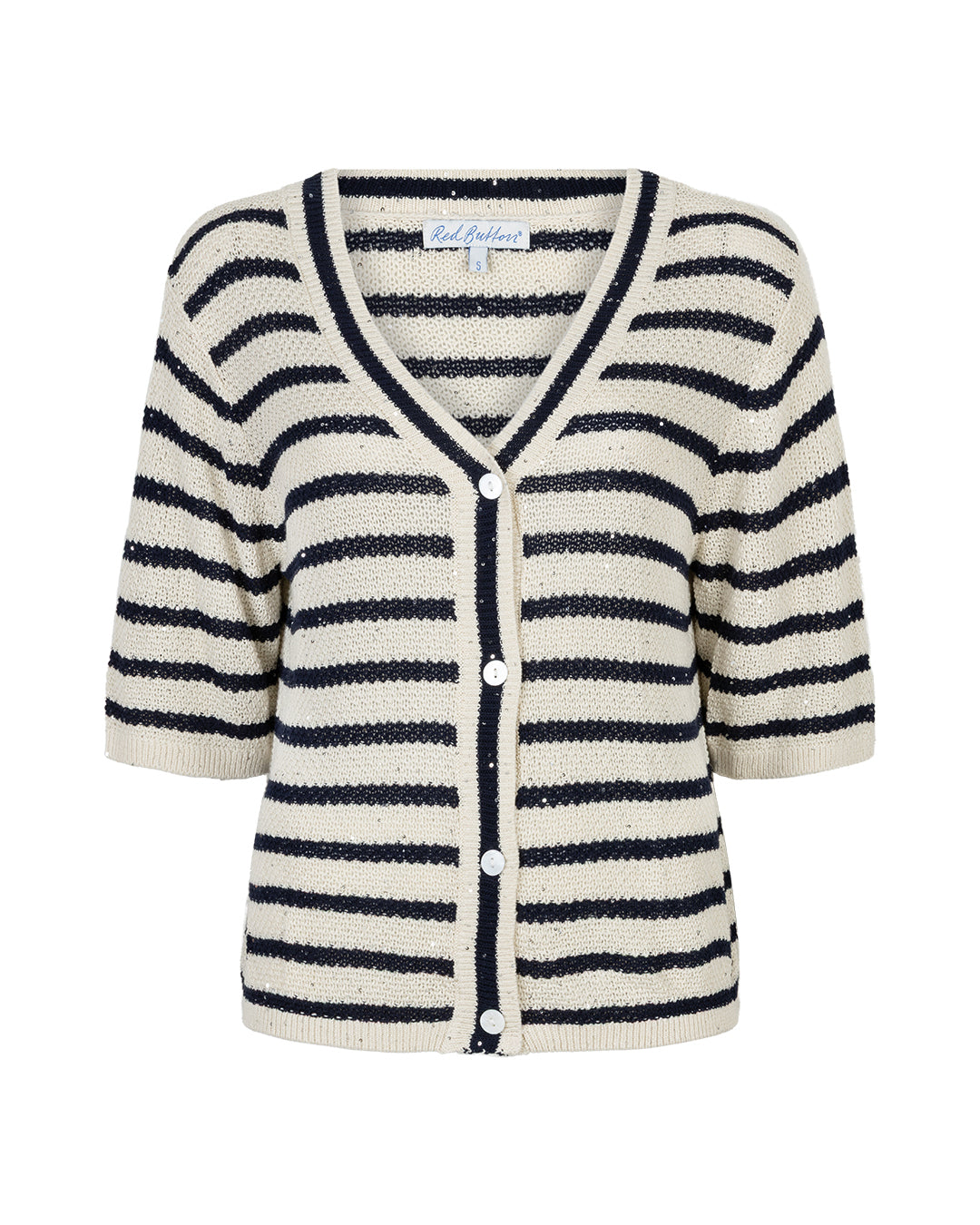 SRB4957 Stripe and Sequin Cardigan