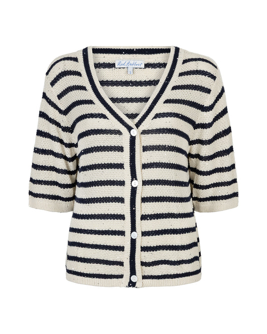 SRB4957 Stripe and Sequin Cardigan