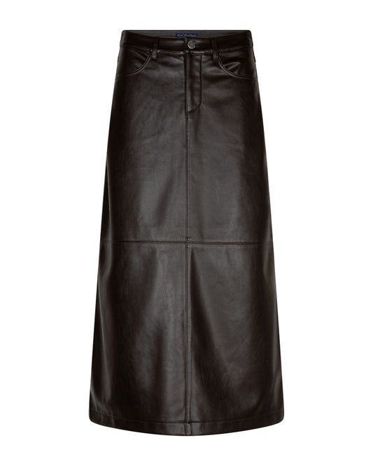Red Button Alina Faux Leather Skirt