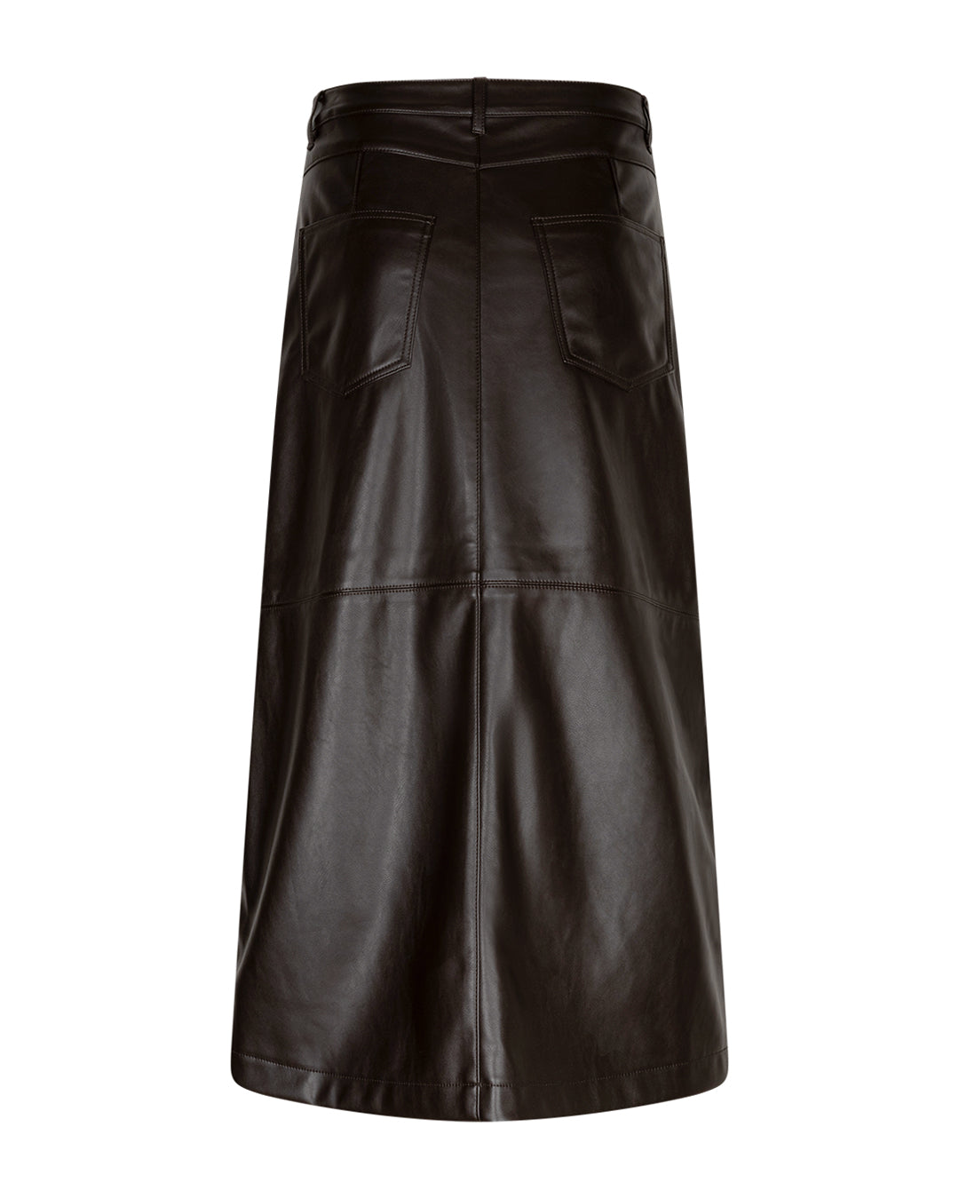 Red Button Alina Faux Leather Skirt
