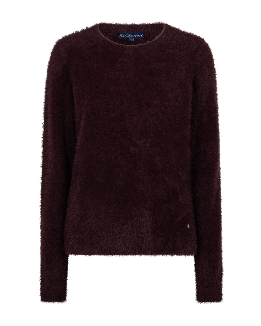 Red Button Sweet Fuzzy Knit - Colour Options