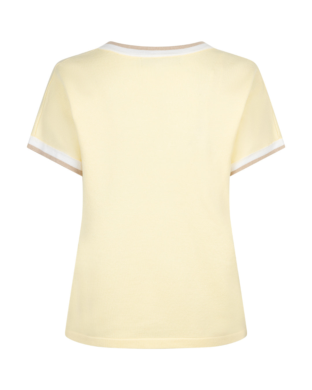 Red Button Jerry V-Neck Ribbed Top