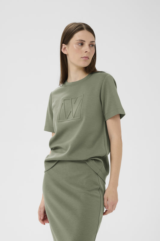 VincentIW Logo T-shirt in Mulled Basil