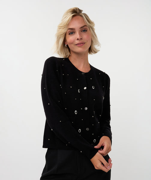 07702 Embellished Cardigan