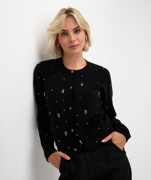 07702 Embellished Cardigan