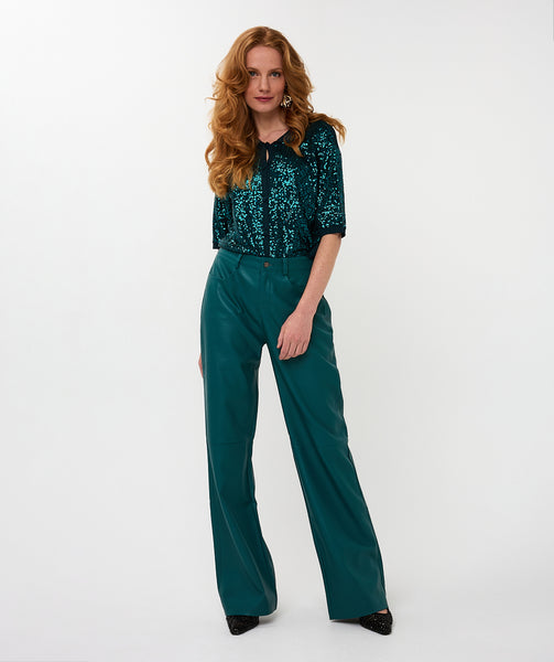 07715 short sleeve Sequin Cardigan