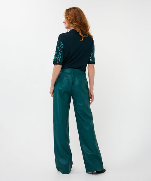 07715 short sleeve Sequin Cardigan