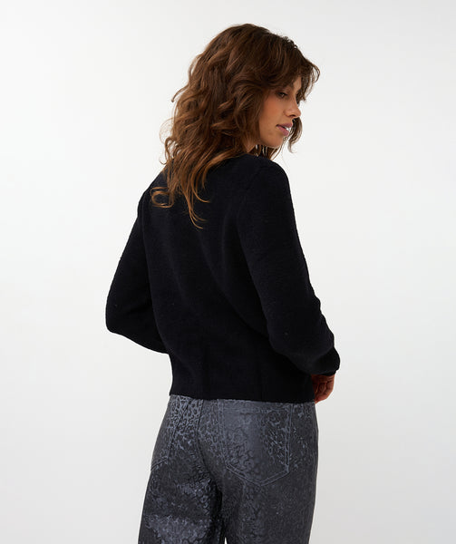 07719 Bow Button Sweater