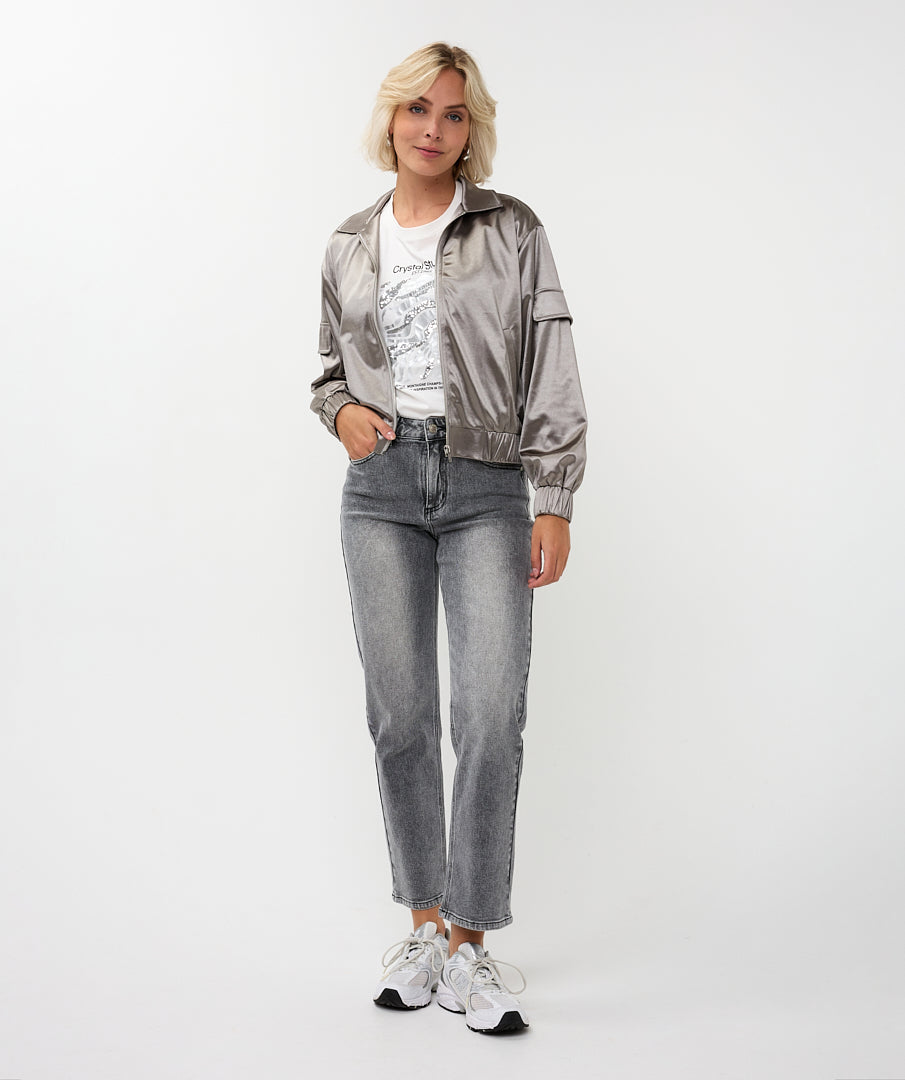 10737 Metallic Jacket in silver