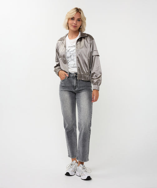 10737 Metallic Jacket in silver