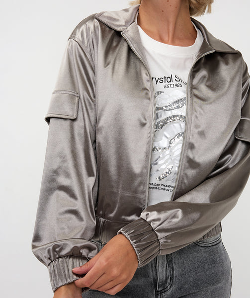 10737 Metallic Jacket in silver