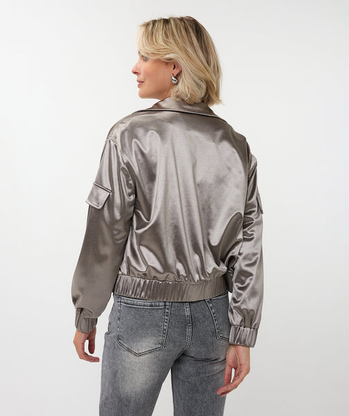 10737 Metallic Jacket in silver