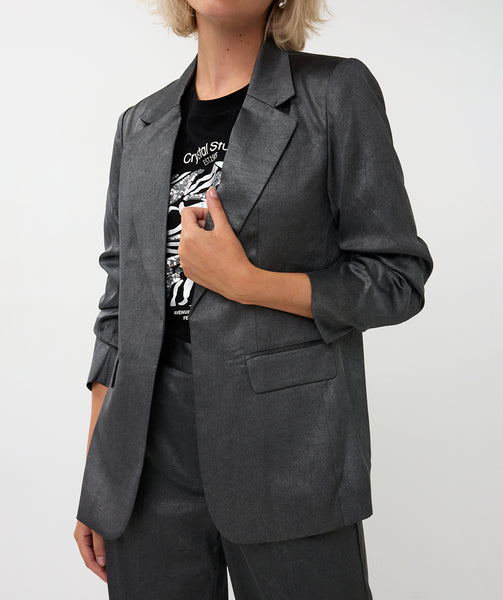 10742 Crinkle Shimmer Blazer