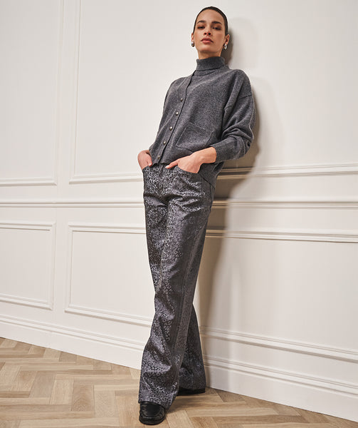 12702 Animal Print Trousers