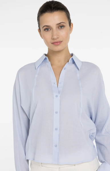 YAYA Blouse with Angled Seams and Button Details