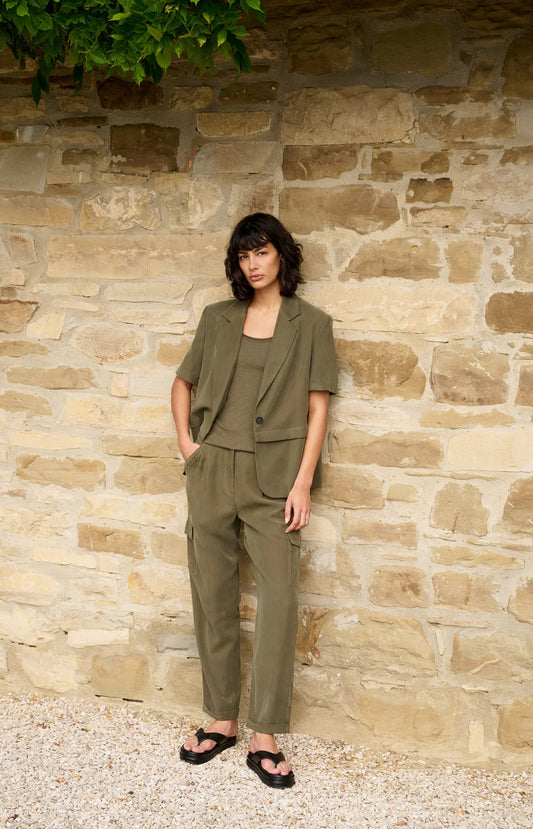 YAYA Woven Straight Leg Cargo Trousers